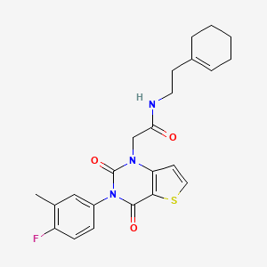 N-(2-(cyclohex-1-en-1-yl)ethyl)-2-(3-(4-fluoro-3-methylphenyl)-2,4-dioxo-3,4-dihydrothieno[3,2-d]pyrimidin-1(2H)-yl)acetamide