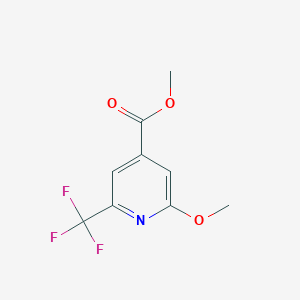 molecular formula C9H8F3NO3 B1410244 Methyl 2-methoxy-6-(trifluoromethyl)isonicotinate CAS No. 1227594-91-3