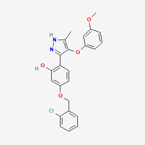 5-[(2-chlorobenzyl)oxy]-2-[4-(3-methoxyphenoxy)-5-methyl-1H-pyrazol-3-yl]phenol