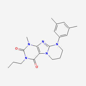 molecular formula C20H25N5O2 B14102463 9-(3,5-dimethylphenyl)-1-methyl-3-propyl-7,8-dihydro-6H-purino[7,8-a]pyrimidine-2,4-dione 