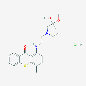 molecular formula C22H29ClN2O3S B14102500 1-[2-[ethyl-(2-hydroxy-2-methoxypropyl)amino]ethylamino]-4-methylthioxanthen-9-one;hydrochloride 