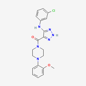 (5-((3-chlorophenyl)amino)-1H-1,2,3-triazol-4-yl)(4-(2-methoxyphenyl)piperazin-1-yl)methanone