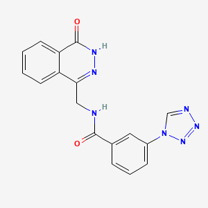 N-((4-oxo-3,4-dihydrophthalazin-1-yl)methyl)-3-(1H-tetrazol-1-yl)benzamide