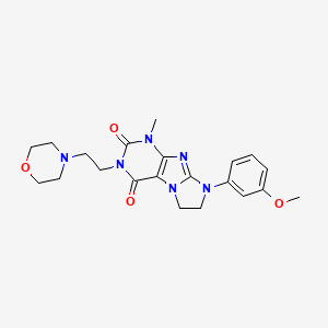 8-(3-methoxyphenyl)-1-methyl-3-(2-morpholinoethyl)-7,8-dihydro-1H-imidazo[2,1-f]purine-2,4(3H,6H)-dione