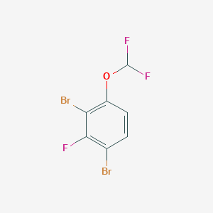 molecular formula C7H3Br2F3O B1410254 1,3-Dibromo-4-difluoromethoxy-2-fluorobenzene CAS No. 1806324-20-8