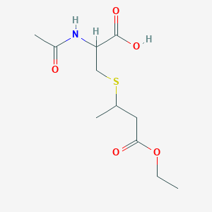 molecular formula C11H19NO5S B14102559 N-Acetyl-D3-S-(2-ethoxycarbonylethyl-1-methyl)-L-cysteine 