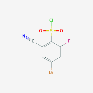 molecular formula C7H2BrClFNO2S B1410256 4-Bromo-2-cyano-6-fluorobenzenesulfonyl chloride CAS No. 1807022-19-0