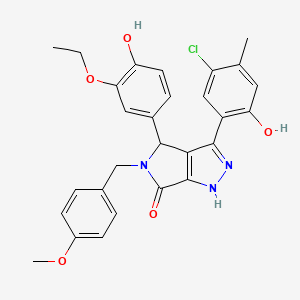 3-(5-chloro-2-hydroxy-4-methylphenyl)-4-(3-ethoxy-4-hydroxyphenyl)-5-(4-methoxybenzyl)-4,5-dihydropyrrolo[3,4-c]pyrazol-6(2H)-one