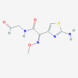 molecular formula C8H10N4O3S B14102590 2-(2-amino-1,3-thiazol-4-yl)-2-methoxyimino-N-(2-oxoethyl)acetamide 