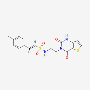 molecular formula C17H17N3O4S2 B14102594 (E)-N-(2-(2,4-dioxo-1,2-dihydrothieno[3,2-d]pyrimidin-3(4H)-yl)ethyl)-2-(p-tolyl)ethenesulfonamide 