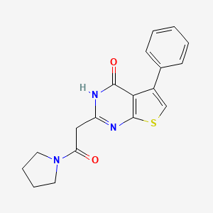 2-[2-oxo-2-(pyrrolidin-1-yl)ethyl]-5-phenylthieno[2,3-d]pyrimidin-4(3H)-one