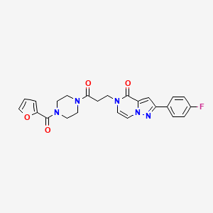 2-(4-fluorophenyl)-5-{3-[4-(furan-2-ylcarbonyl)piperazin-1-yl]-3-oxopropyl}pyrazolo[1,5-a]pyrazin-4(5H)-one