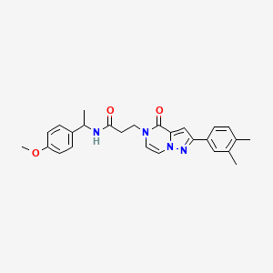 3-[2-(3,4-dimethylphenyl)-4-oxopyrazolo[1,5-a]pyrazin-5(4H)-yl]-N-[1-(4-methoxyphenyl)ethyl]propanamide