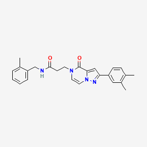 3-[2-(3,4-dimethylphenyl)-4-oxopyrazolo[1,5-a]pyrazin-5(4H)-yl]-N-(2-methylbenzyl)propanamide