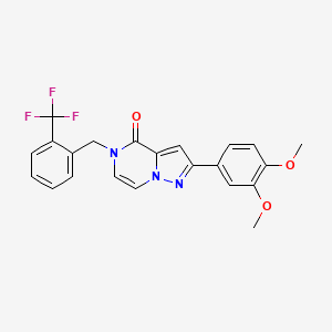 2-(3,4-dimethoxyphenyl)-5-(2-(trifluoromethyl)benzyl)pyrazolo[1,5-a]pyrazin-4(5H)-one