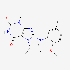 molecular formula C18H19N5O3 B14102691 6-(2-Methoxy-5-methylphenyl)-4,7,8-trimethylpurino[7,8-a]imidazole-1,3-dione 