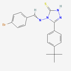 4-[(4-bromobenzylidene)amino]-5-(4-tert-butylphenyl)-4H-1,2,4-triazole-3-thiol