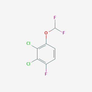 molecular formula C7H3Cl2F3O B1410271 1,2-Dichloro-3-difluoromethoxy-6-fluorobenzene CAS No. 1807184-98-0