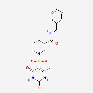 N-benzyl-1-[(2,4-dihydroxy-6-methylpyrimidin-5-yl)sulfonyl]piperidine-3-carboxamide