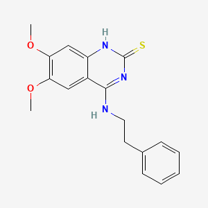 molecular formula C18H19N3O2S B14102718 6,7-Dimethoxy-4-[(2-phenylethyl)amino]-1,2-dihydroquinazoline-2-thione 