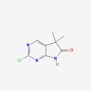 2-chloro-5,5-dimethyl-5H,6H,7H-pyrrolo[2,3-d]pyrimidin-6-one