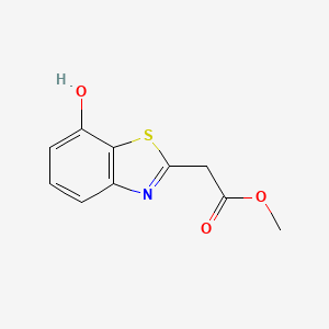 molecular formula C10H9NO3S B1410275 甲基7-羟基苯并噻唑-2-乙酸酯 CAS No. 1261846-29-0