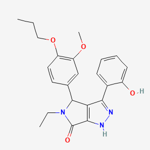 5-ethyl-3-(2-hydroxyphenyl)-4-(3-methoxy-4-propoxyphenyl)-4,5-dihydropyrrolo[3,4-c]pyrazol-6(1H)-one