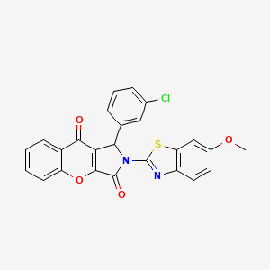 1-(3-Chlorophenyl)-2-(6-methoxy-1,3-benzothiazol-2-yl)-1,2-dihydrochromeno[2,3-c]pyrrole-3,9-dione