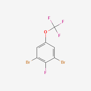 molecular formula C7H2Br2F4O B1410280 1,3-Dibromo-2-fluoro-5-(trifluoromethoxy)benzene CAS No. 1806295-70-4
