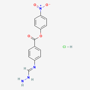 (4-nitrophenyl) 4-(hydrazinylmethylideneamino)benzoate;hydrochloride