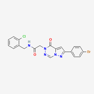 2-[2-(4-bromophenyl)-4-oxopyrazolo[1,5-d][1,2,4]triazin-5(4H)-yl]-N-(2-chlorobenzyl)acetamide