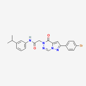 2-[2-(4-bromophenyl)-4-oxopyrazolo[1,5-d][1,2,4]triazin-5(4H)-yl]-N-[3-(propan-2-yl)phenyl]acetamide