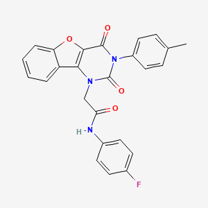 2-(2,4-dioxo-3-(p-tolyl)-3,4-dihydrobenzofuro[3,2-d]pyrimidin-1(2H)-yl)-N-(4-fluorophenyl)acetamide