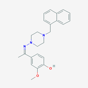 2-methoxy-4-{(1Z)-N-[4-(naphthalen-1-ylmethyl)piperazin-1-yl]ethanimidoyl}phenol