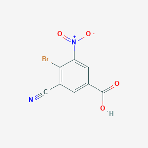 molecular formula C8H3BrN2O4 B1410295 4-Bromo-3-cyano-5-nitrobenzoic acid CAS No. 1807029-68-0