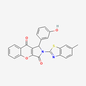 1-(3-Hydroxyphenyl)-2-(6-methyl-1,3-benzothiazol-2-yl)-1,2-dihydrochromeno[2,3-c]pyrrole-3,9-dione