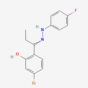 5-bromo-2-[C-ethyl-N-(4-fluoroanilino)carbonimidoyl]phenol