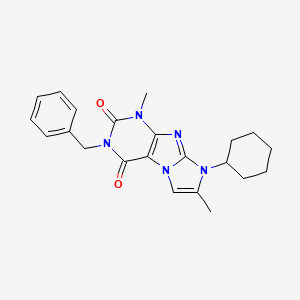 2-Benzyl-6-cyclohexyl-4,7-dimethylpurino[7,8-a]imidazole-1,3-dione