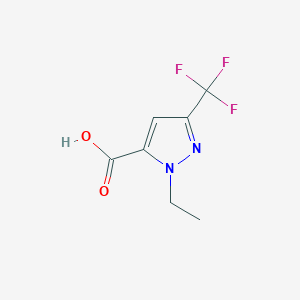 molecular formula C7H7F3N2O2 B141030 1-乙基-3-(三氟甲基)-1H-吡唑-5-羧酸 CAS No. 128694-66-6
