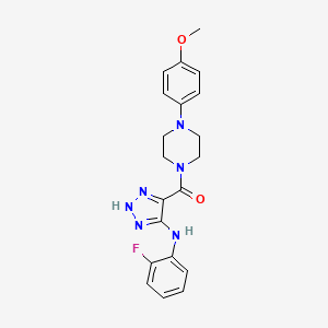 (5-((2-fluorophenyl)amino)-1H-1,2,3-triazol-4-yl)(4-(4-methoxyphenyl)piperazin-1-yl)methanone