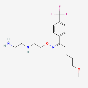 molecular formula C17H26F3N3O2 B14103009 N'-[2-[(Z)-[5-methoxy-1-[4-(trifluoromethyl)phenyl]pentylidene]amino]oxyethyl]ethane-1,2-diamine 