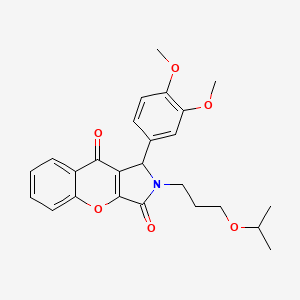 1-(3,4-Dimethoxyphenyl)-2-[3-(propan-2-yloxy)propyl]-1,2-dihydrochromeno[2,3-c]pyrrole-3,9-dione