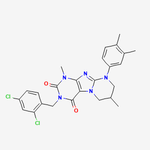 3-[(2,4-dichlorophenyl)methyl]-9-(3,4-dimethylphenyl)-1,7-dimethyl-7,8-dihydro-6H-purino[7,8-a]pyrimidine-2,4-dione