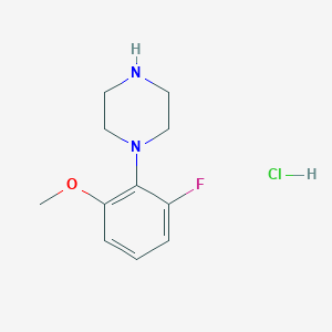 molecular formula C11H16ClFN2O B1410303 1-(2-Fluoro-6-methoxyphenyl)piperazine hydrochloride CAS No. 1396762-14-3