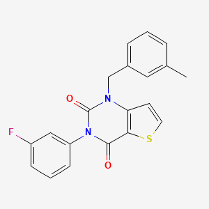 molecular formula C20H15FN2O2S B14103054 3-(3-fluorophenyl)-1-(3-methylbenzyl)thieno[3,2-d]pyrimidine-2,4(1H,3H)-dione 