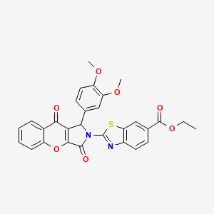 ethyl 2-[1-(3,4-dimethoxyphenyl)-3,9-dioxo-3,9-dihydrochromeno[2,3-c]pyrrol-2(1H)-yl]-1,3-benzothiazole-6-carboxylate