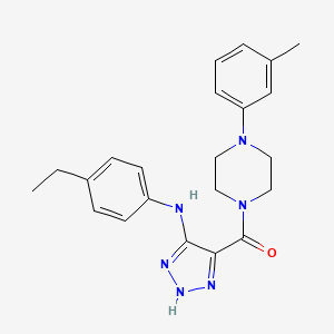 {5-[(4-ethylphenyl)amino]-1H-1,2,3-triazol-4-yl}[4-(3-methylphenyl)piperazin-1-yl]methanone