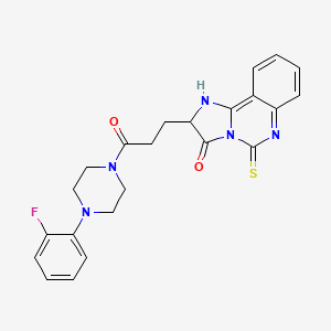 2-(3-(4-(2-fluorophenyl)piperazin-1-yl)-3-oxopropyl)-5-thioxo-5,6-dihydroimidazo[1,2-c]quinazolin-3(2H)-one