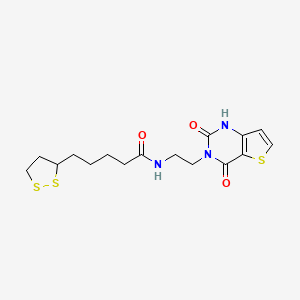 N-(2-(2,4-dioxo-1,2-dihydrothieno[3,2-d]pyrimidin-3(4H)-yl)ethyl)-5-(1,2-dithiolan-3-yl)pentanamide