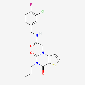 N-(3-chloro-4-fluorobenzyl)-2-(2,4-dioxo-3-propyl-3,4-dihydrothieno[3,2-d]pyrimidin-1(2H)-yl)acetamide